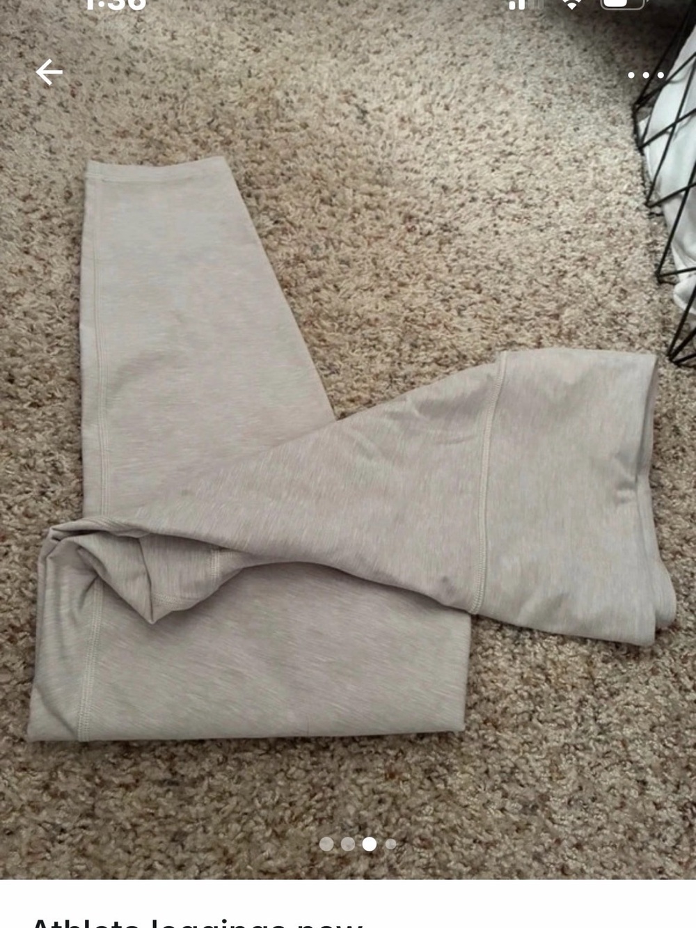 Athleta Light Beige High-Rise Leggings